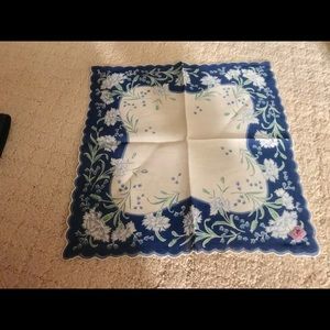 Vintage floral handkerchief. Cotton. Never used.